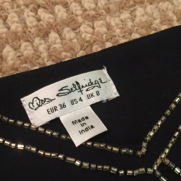 Miss Selfridge Black and Gold Star Tank 6 - Picture 4 of 6